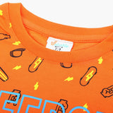 Boys Printed Half Sleeves T-Shirt - Orange, Boys T-Shirts, Chase Value, Chase Value