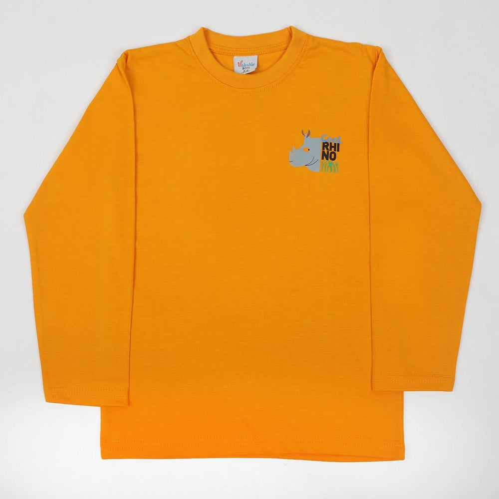 Boys Full Sleeves T-Shirt - Yellow, Boys T-Shirts, Chase Value, Chase Value