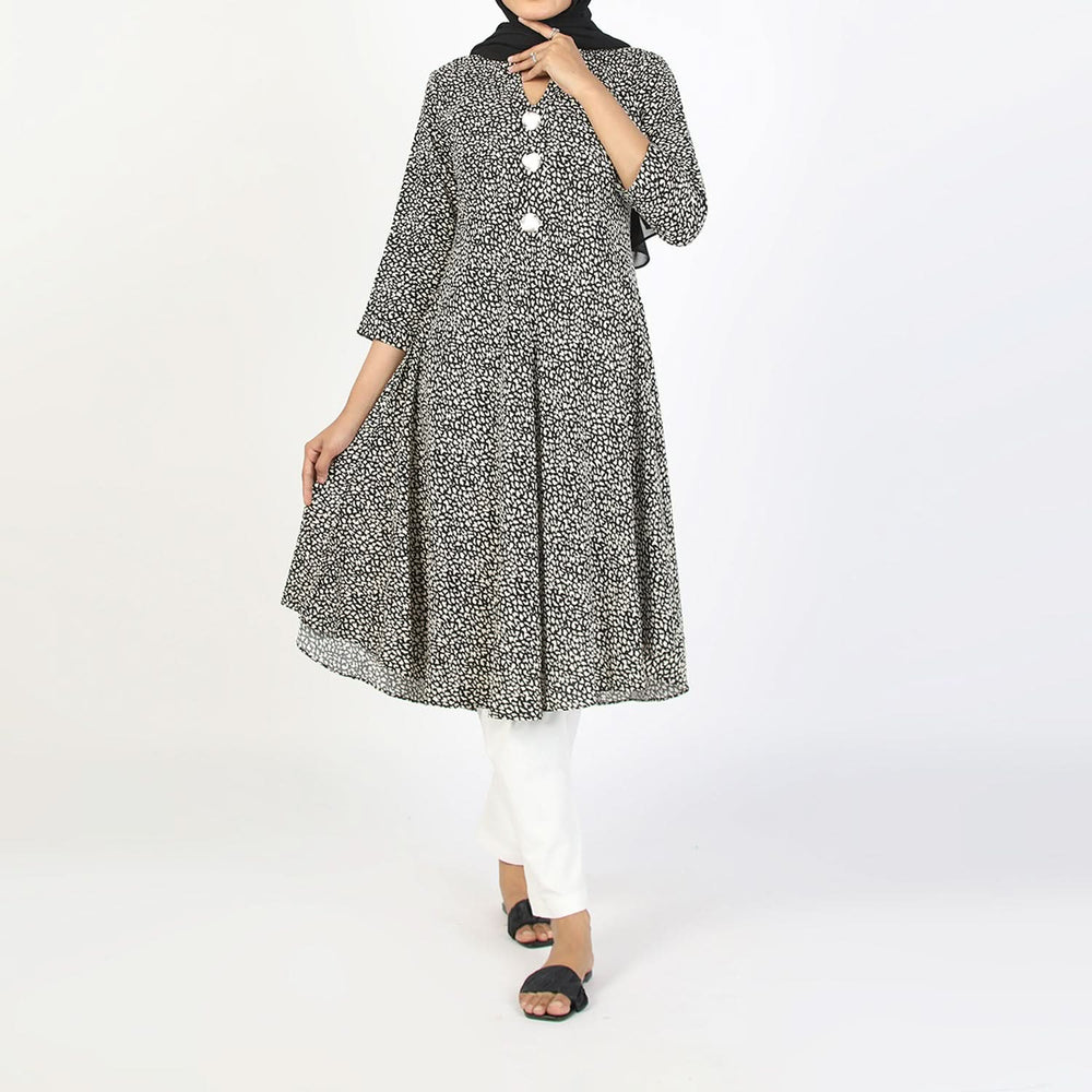 Women's Jalpari Printed Kurti - Skin, Women Ready Kurtis, Chase Value, Chase Value