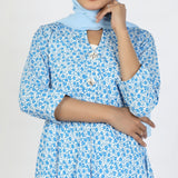 Women's Jalpari Printed Kurti - Blue, Women Ready Kurtis, Chase Value, Chase Value