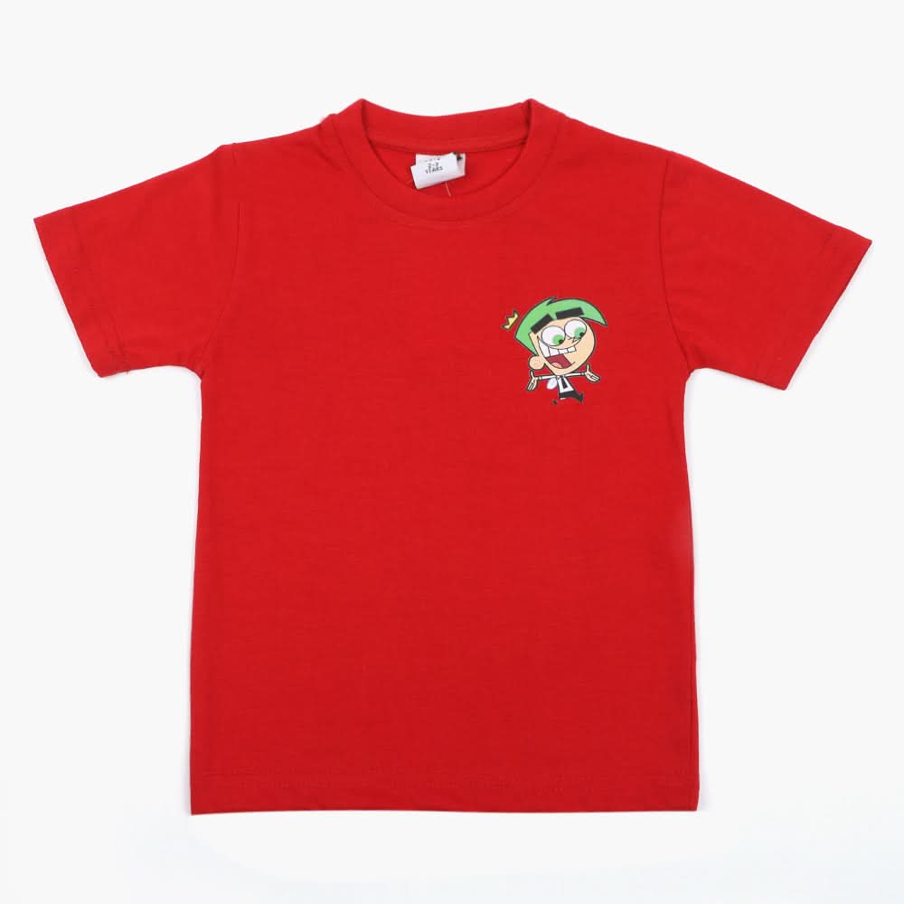 Boys Half Sleeves T-Shirt - Red, Boys T-Shirts, Chase Value, Chase Value