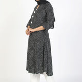 Women's Jalpari Printed Kurti - Black, Women Ready Kurtis, Chase Value, Chase Value