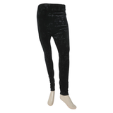 Women's Velvet Printed Tights - Black, Women Pants & Tights, Chase Value, Chase Value