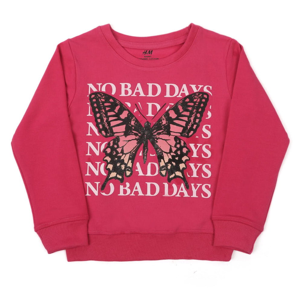 Girls Full Sleeves Sweat Shirt - Pink, Girls Hoodies & Sweat Shirts, Chase Value, Chase Value
