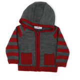 Eminent Newborn Boys Sweater - Charcoal & Red, Newborn Boys Winterwear, Eminent, Chase Value