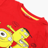 Boys Printed Half Sleeves T-Shirt - Red, Boys T-Shirts, Chase Value, Chase Value
