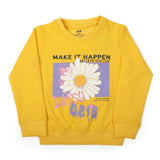 Girls Full Sleeves Sweat Shirt - Yellow, Girls Hoodies & Sweat Shirts, Chase Value, Chase Value