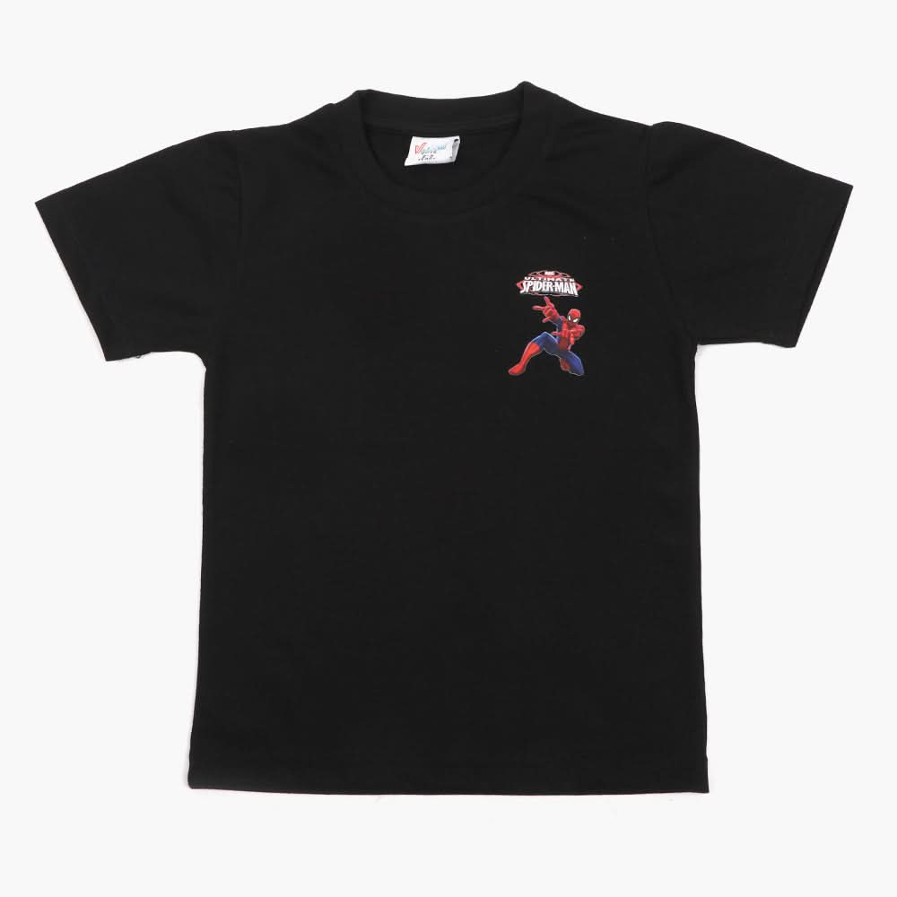 Boys Half Sleeves T-Shirt - Black, Boys T-Shirts, Chase Value, Chase Value