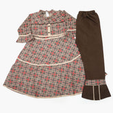 Girls Emborided Shalwar Suit - Brown, Girls Shalwar Kameez, Chase Value, Chase Value