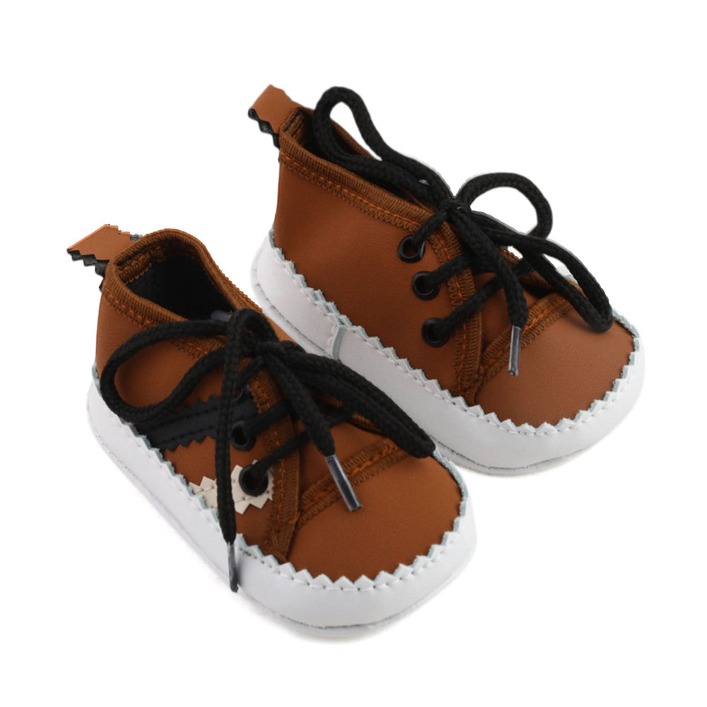 Newborn Boys ZigZag Lace Shoes, Newborn Caps, Shoes & Socks, Chase Value, Chase Value