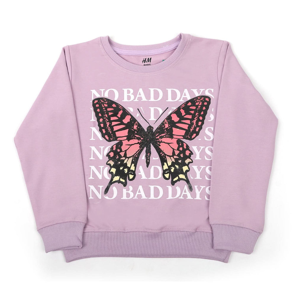 Girls Full Sleeves Sweat Shirt - Purple, Girls Hoodies & Sweat Shirts, Chase Value, Chase Value