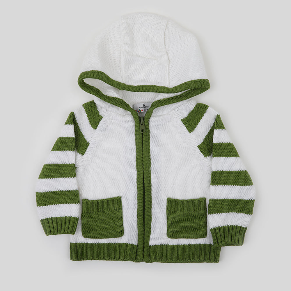 Eminent Newborn Boys Sweater - Green & White, Newborn Boys Winterwear, Eminent, Chase Value