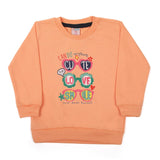 Girls Full Sleeves Sweat Shirt - Peach, Girls Hoodies & Sweat Shirts, Chase Value, Chase Value