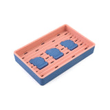 Soap Dish 6851 S1 - Blue & Peach, Washing Accessories, Chase Value, Chase Value