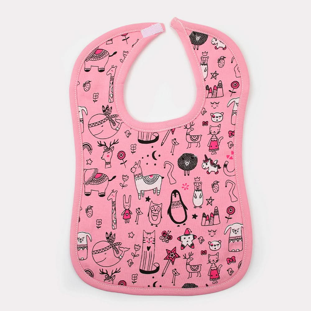 Valuable Baby Apron Bib 1 pcs - Pink, Bibs & Towels, Chase Value, Chase Value