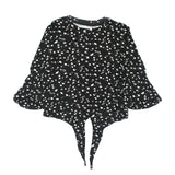 Girls Full Sleeves Knitted Top - Black, Girls Tops, Chase Value, Chase Value
