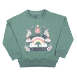 Girls Full Sleeves Sweat Shirt - Steel Green, Girls Hoodies & Sweat Shirts, Chase Value, Chase Value