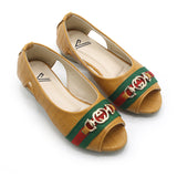 Girls Open-Toe Stylis Shoe - Yellow, Girls Pumps, Chase Value, Chase Value