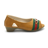 Girls Open-Toe Stylis Shoe - Yellow, Girls Pumps, Chase Value, Chase Value