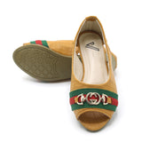 Girls Open-Toe Stylis Shoe - Yellow, Girls Pumps, Chase Value, Chase Value