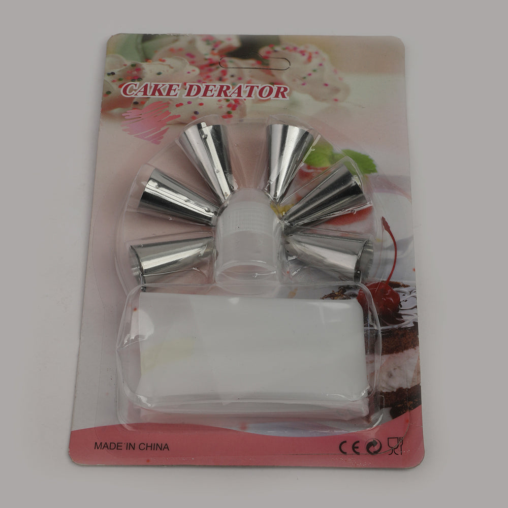 Cake Decorator 7Pc - Silver & White, Baking, Chase Value, Chase Value