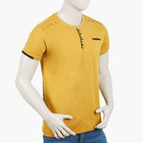 Men's Half Sleeves Fancy T-Shirt - Mustard, Men's T-Shirts & Polos, Chase Value, Chase Value