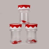 Safari Fancy Kitchen Jar Set Pack Of 3 550ml - Red, Storage Boxes, Chase Value, Chase Value