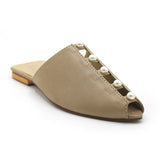 Valuable Women's Backless Pump - Golden, Women Backless Pumps, Chase Value, Chase Value