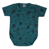 Valuable Newborn Girls Half Sleeves Romper - Steel Green, Newborn Girls Rompers, Chase Value, Chase Value