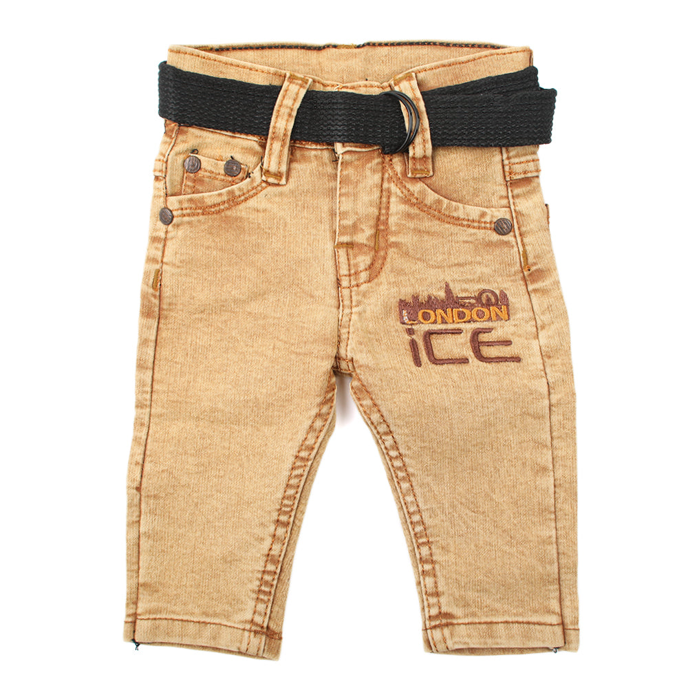 Newborn Boys Denim Pant - Mustard, Newborn Boys Shorts & Pants, Chase Value, Chase Value