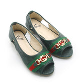 Girls Open-Toe Stylis Shoe - Green, Girls Pumps, Chase Value, Chase Value