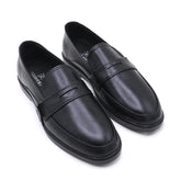 Eminent Men's Black Calf Leather Causal Loafers, Men's Casual Shoes, Eminent, Chase Value
