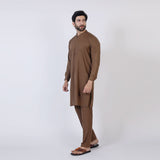Eminent Men's Trim Kurta Pajama - Brown, Men's Shalwar Kameez, Eminent, Chase Value