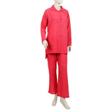 Women's Western Stitched 2Pcs Co-Ord Set - Pink, Women Co-Ord Set, Chase Value, Chase Value