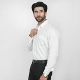 Men's Dobby Formal Shirt - White, Men's Shirts, Chase Value, Chase Value