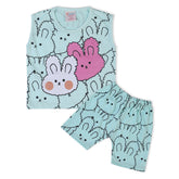 Valuable Newborn Girls Sando Suit - Cyan, Newborn Girls Sets & Suits, Chase Value, Chase Value