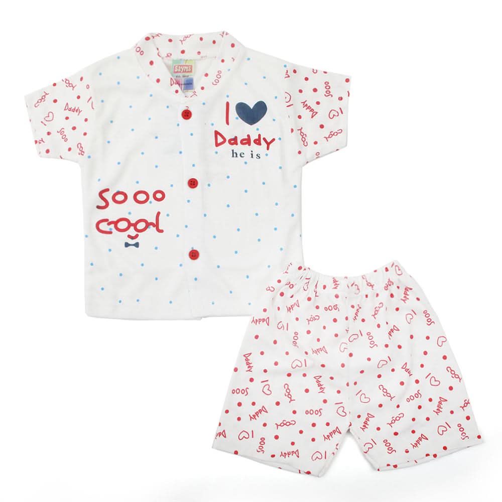 Newborn Boys Half Sleeves Suit - Navy Blue, Newborn Boys Sets & Suits, Chase Value, Chase Value