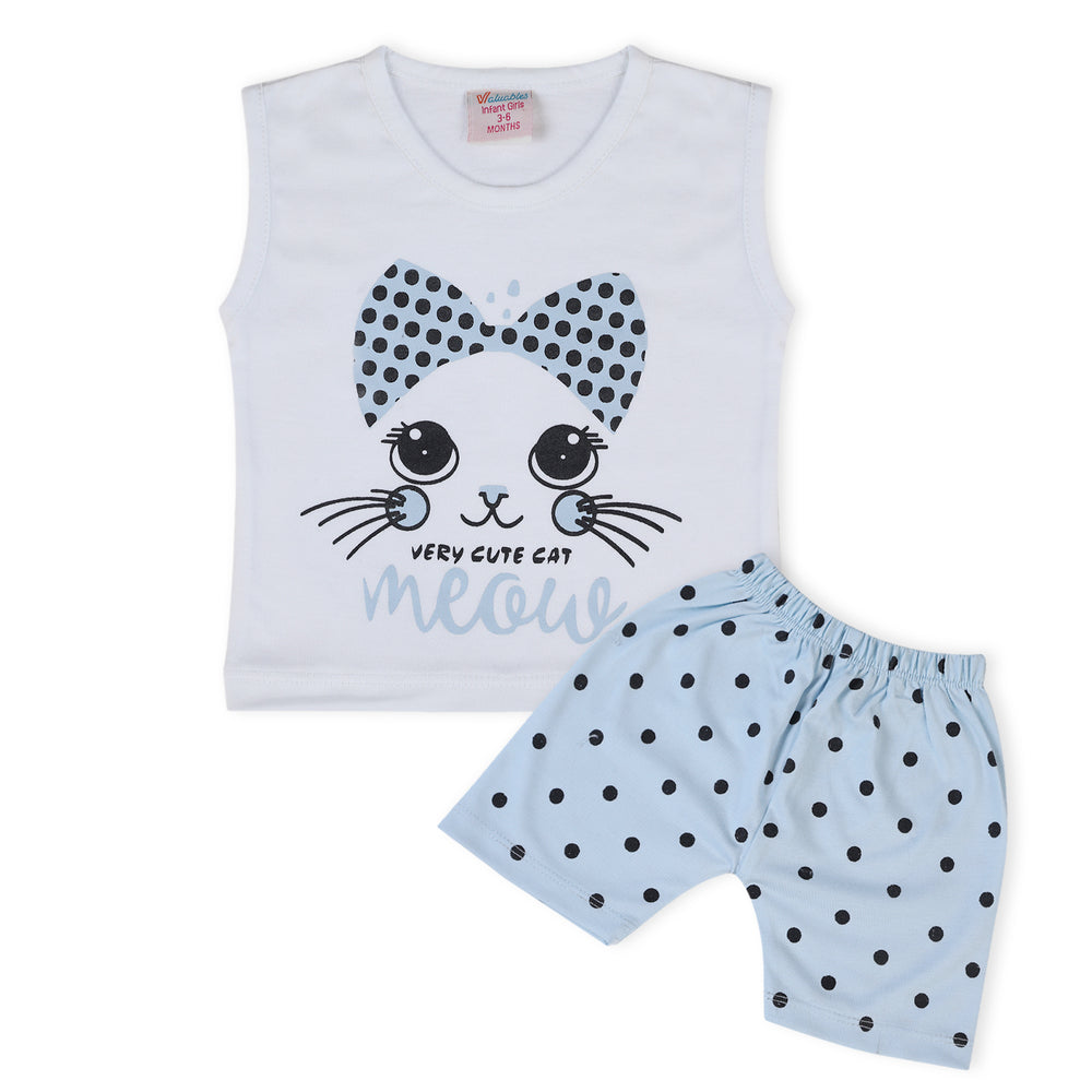 Valuable Newborn Girls Sando Suit - Blue, Newborn Girls Sets & Suits, Chase Value, Chase Value