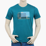 Men's Round Neck Half Sleeves Printed T-Shirt - Sea Green, Men's T-Shirts & Polos, Chase Value, Chase Value