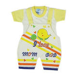 Newborn Boys Half Sleeves Romper - Yellow, Newborn Boys Rompers, Chase Value, Chase Value