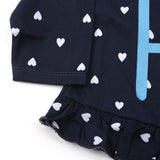 Newborn Girls Full Sleeves Suit - Navy Blue, Newborn Girls Winterwear, Chase Value, Chase Value
