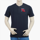 Men's Eminent Round Neck Half Sleeves Printed T-Shirt - Navy Blue, Men's T-Shirts & Polos, Eminent, Chase Value