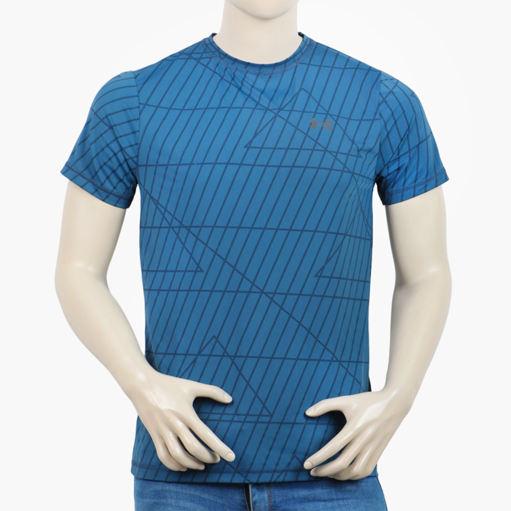 Men's Half Sleeves T-Shirt - Steel Blue, Men's T-Shirts & Polos, Chase Value, Chase Value