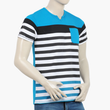 Men's Half Sleeves Fancy T-Shirt - Blue, Men's T-Shirts & Polos, Chase Value, Chase Value