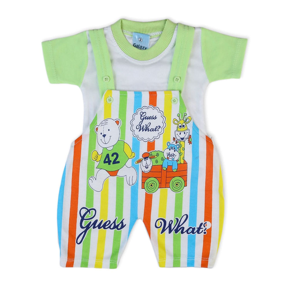 Newborn Boys Half Sleeves Romper - Green, Newborn Boys Rompers, Chase Value, Chase Value