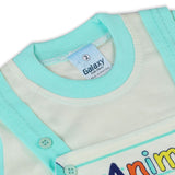 Newborn Boys Half Sleeves Romper - Cyan, Newborn Boys Rompers, Chase Value, Chase Value