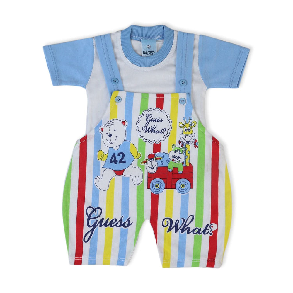 Newborn Boys Half Sleeves Romper - Blue, Newborn Boys Rompers, Chase Value, Chase Value