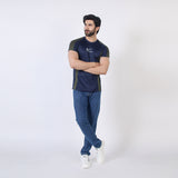 Men's Half Sleeves Round Neck T-Shirt - Navy Blue, Men's T-Shirts & Polos, Chase Value, Chase Value