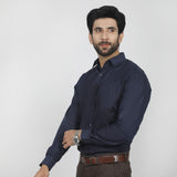 Men's Formal Chambray Shirt - Navy Blue, Men's Shirts, Chase Value, Chase Value