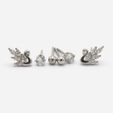 Women's Stud Earring - Silver, Women Earrings & Tops, Chase Value, Chase Value